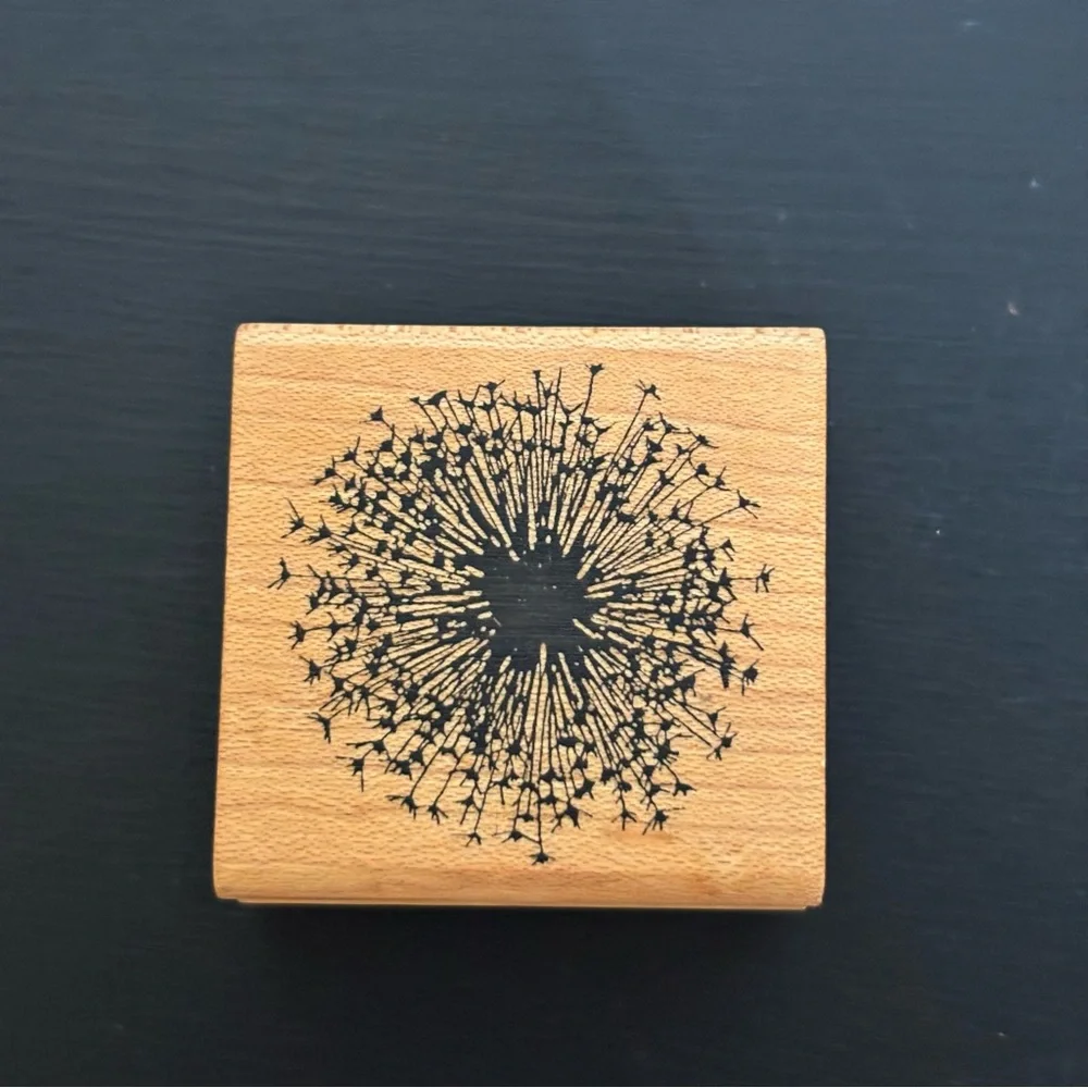 Dandelion ~ Pansy ~ Just A Little Note…. Wood Mounted Rubber Stamps Card Making